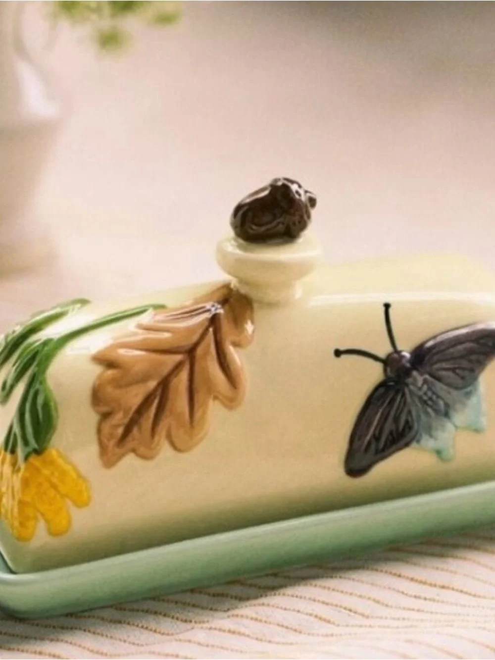 Anthropologie NWT The Faye Icon Stoneware Butter Dish